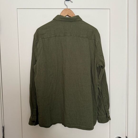 Vineyard Vines by Shep & lan Shirt Mens Sz L Olive Green Classic Fit Lined Outdo - Picture 6 of 11